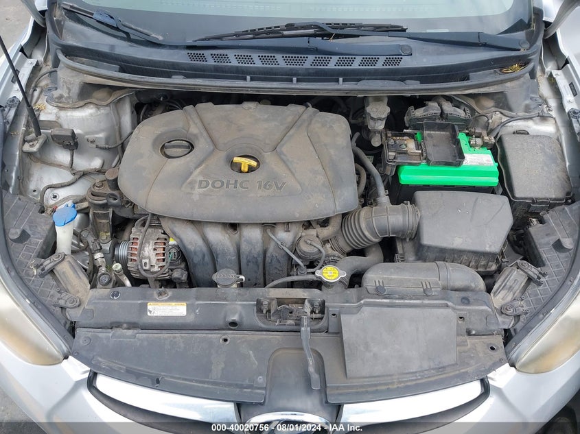 2012 Hyundai Elantra Gls Pzev VIN: 5NPDH4AE7CH066936 Lot: 40020756