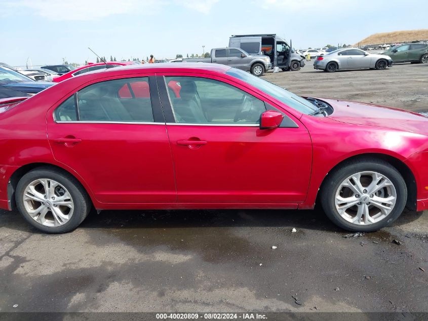 2012 Ford Fusion Se VIN: 3FAHP0HG4CR270262 Lot: 40020809