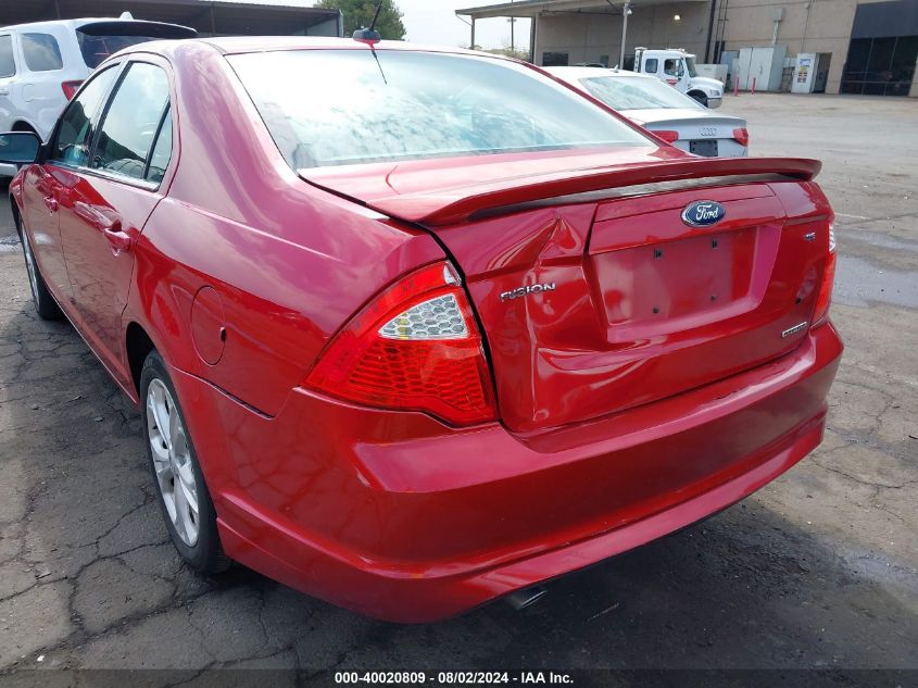 2012 Ford Fusion Se VIN: 3FAHP0HG4CR270262 Lot: 40020809