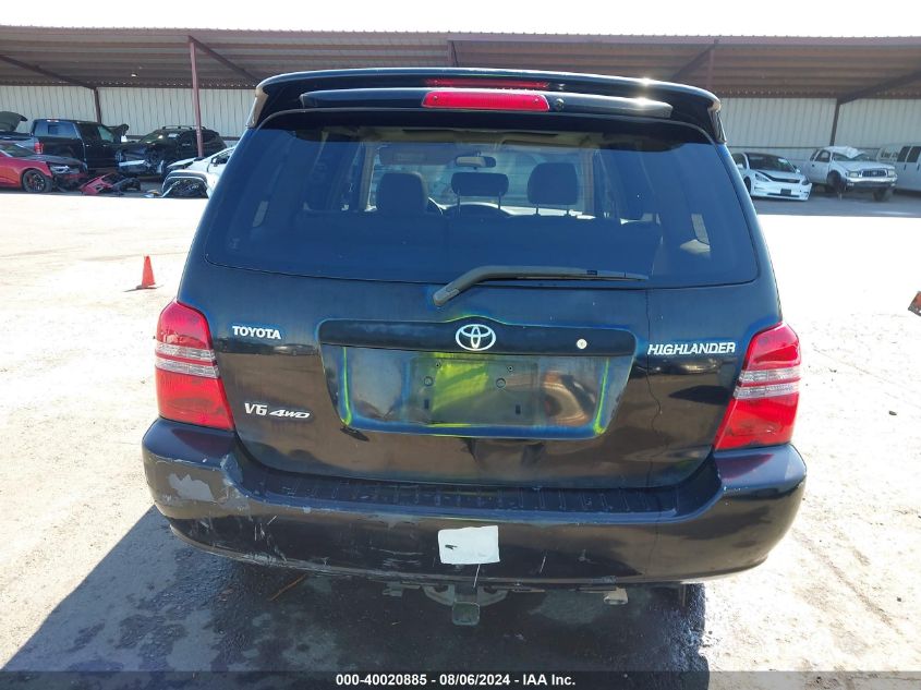 2003 Toyota Highlander Limited V6 VIN: JTEHF21A130128865 Lot: 40020885