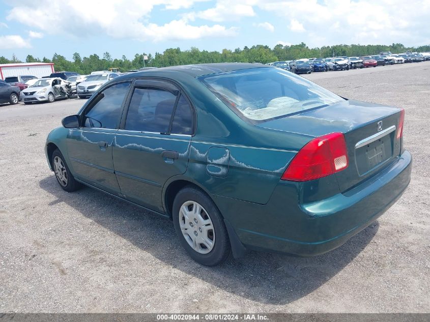 2HGES16591H610065 | 2001 HONDA CIVIC