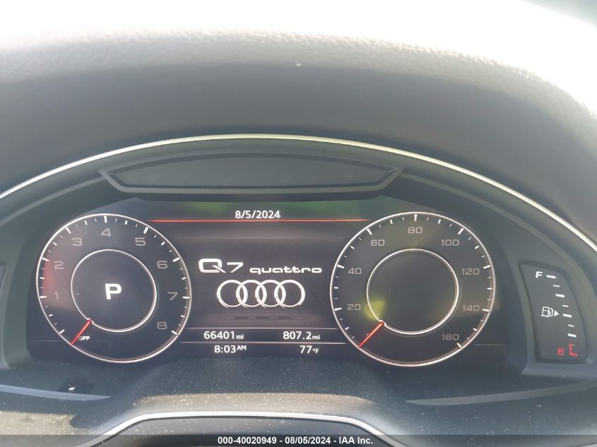 2019 Audi Q7 55 Premium/55 Se Premium VIN: WA1LAAF76KD048368 Lot: 40020949