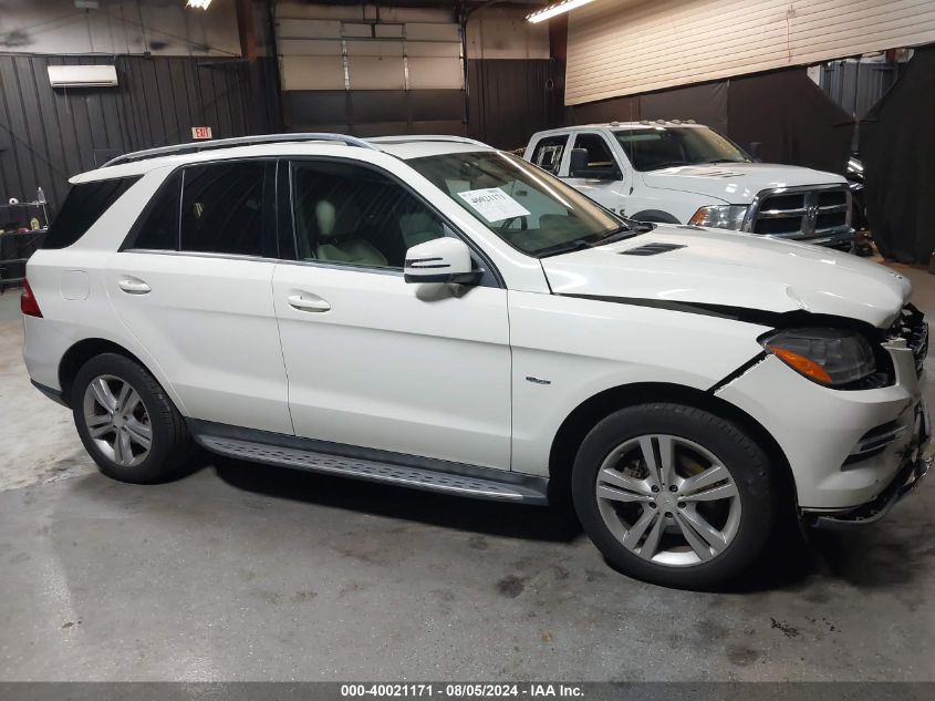 2012 Mercedes-Benz Ml 350 4Matic VIN: 4JGDA5HB7CA032746 Lot: 40021171