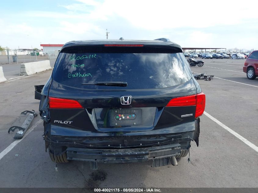 2016 Honda Pilot Touring VIN: 5FNYF5H93GB013984 Lot: 40021175