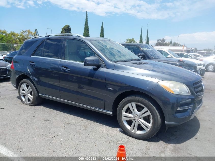 2012 Mercedes-Benz Ml 350 4Matic VIN: 4JGDA5HB4CA011255 Lot: 40021311