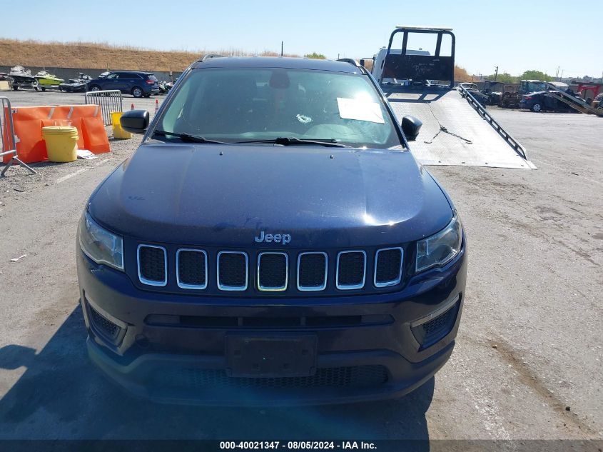 2018 Jeep Compass Sport Fwd VIN: 3C4NJCABXJT122650 Lot: 40021347