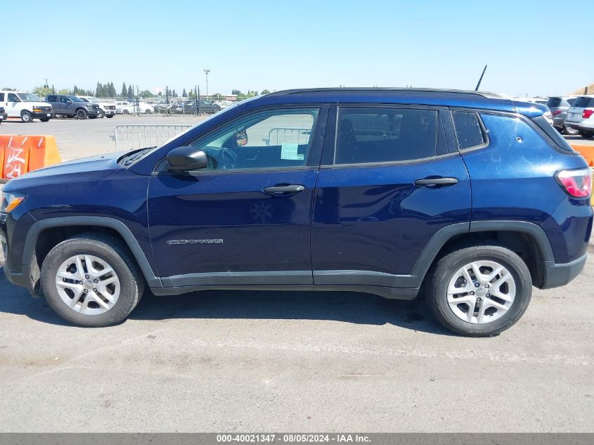 2018 Jeep Compass Sport Fwd VIN: 3C4NJCABXJT122650 Lot: 40021347