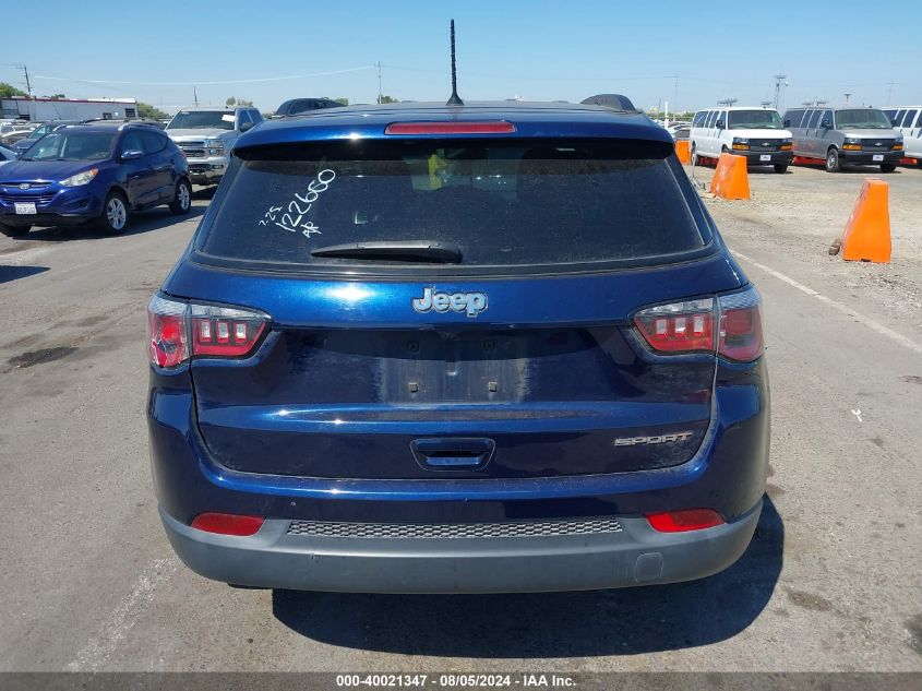 2018 Jeep Compass Sport Fwd VIN: 3C4NJCABXJT122650 Lot: 40021347