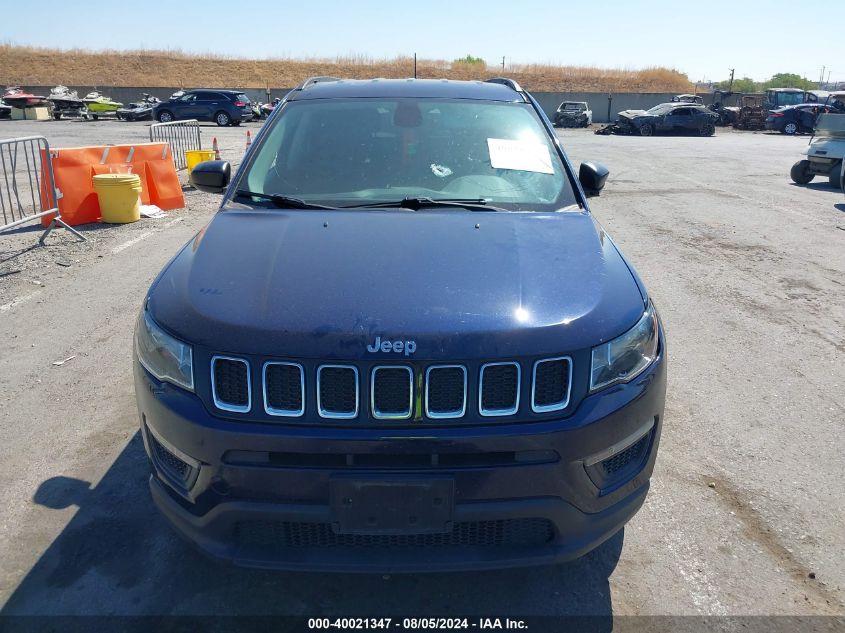 2018 Jeep Compass Sport Fwd VIN: 3C4NJCABXJT122650 Lot: 40021347