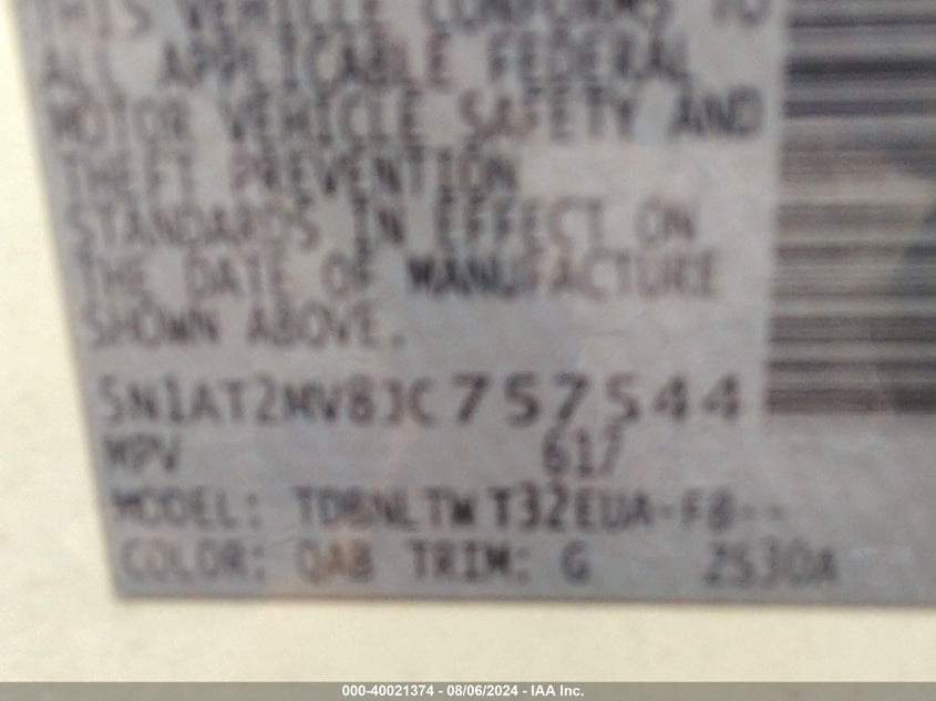 2018 NISSAN ROGUE SV - 5N1AT2MV8JC757544