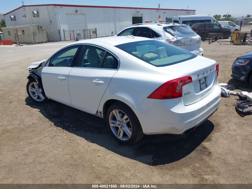 2015 Volvo S60 T5 Premier Plus VIN: YV126MFC8F1318770 Lot: 40021505