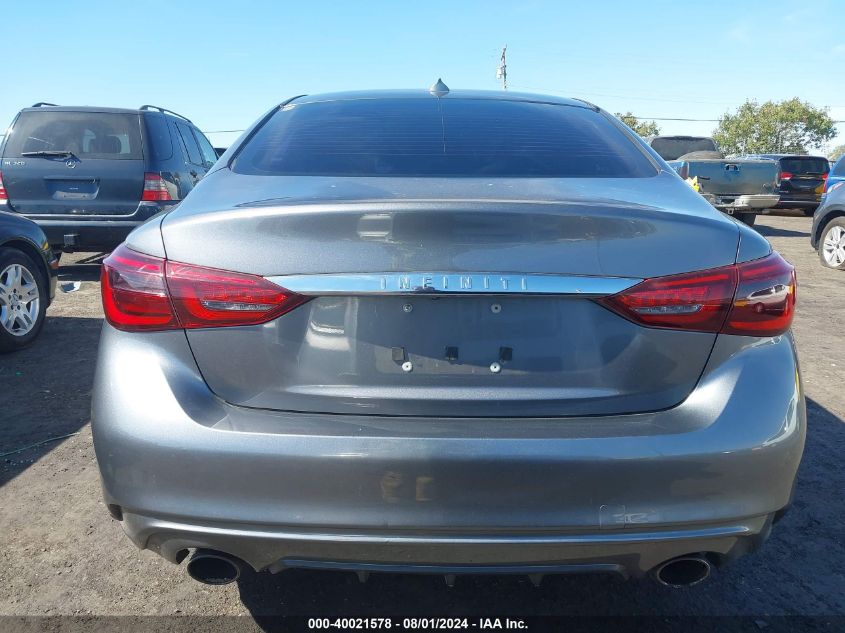 2018 Infiniti Q50 3.0T Luxe VIN: JN1EV7AR8JM442681 Lot: 40021578