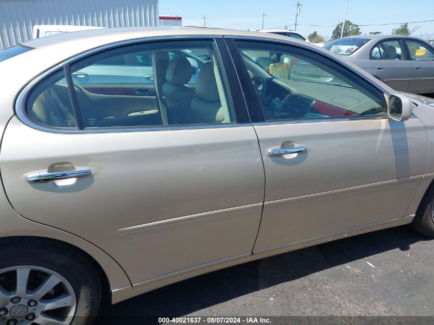 2004 Lexus Es 330 VIN: JTHBA30G245041631 Lot: 40021637