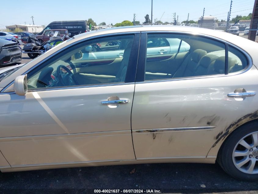 2004 Lexus Es 330 VIN: JTHBA30G245041631 Lot: 40021637