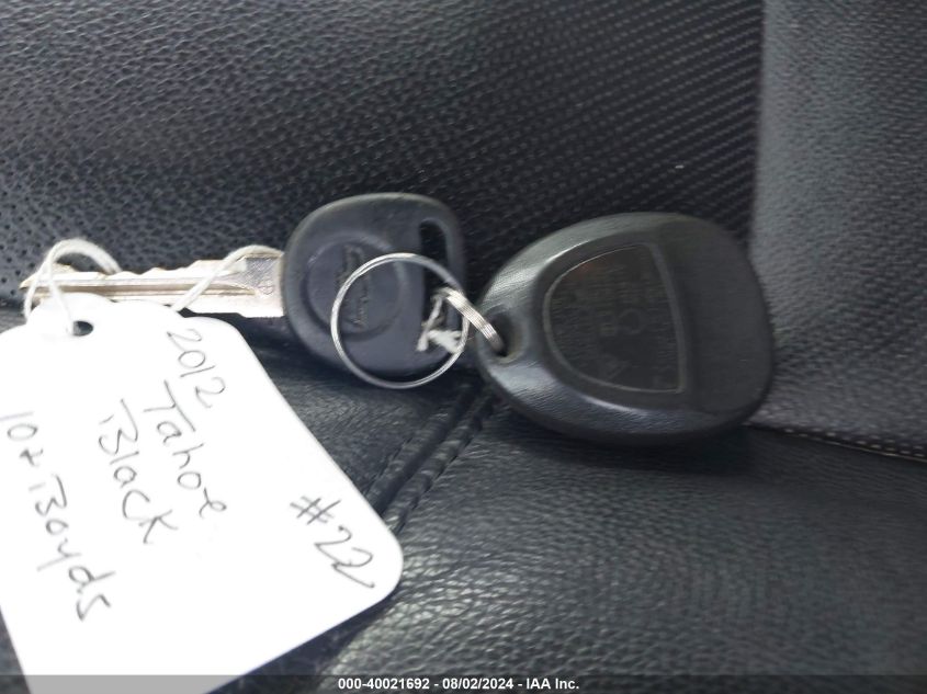 2012 Chevrolet Tahoe Ltz VIN: 1GNSKCE01CR142653 Lot: 40021692