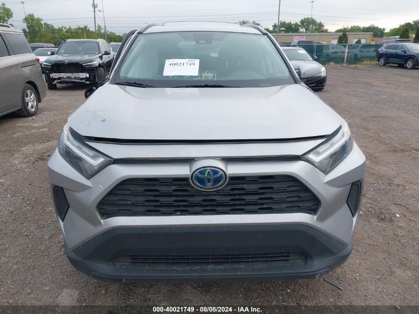 2022 Toyota Rav4 Hybrid Xle VIN: 4T3RWRFV6NU051924 Lot: 40021749