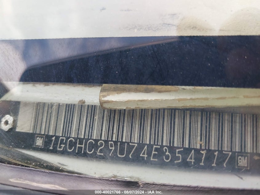 2004 Chevrolet Silverado 2500Hd Ls VIN: 1GCHC29U74E354117 Lot: 40021766