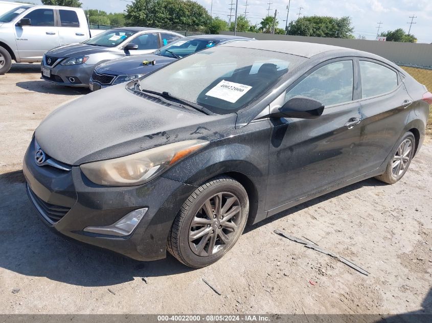 VIN KMHDH4AE1EU133051 2014 Hyundai Elantra, SE no.2