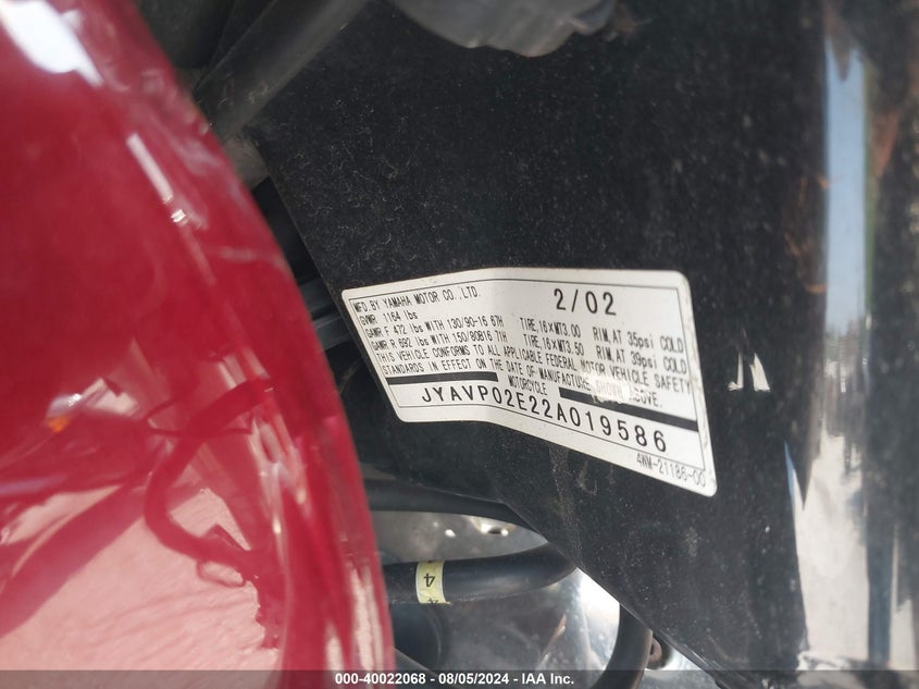 2002 YAMAHA XV1600 AS - JYAVP02E22A019586