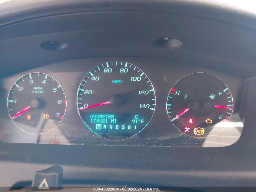 2011 Chevrolet Impala Ltz VIN: 2G1WC5EM2B1200291 Lot: 40022084