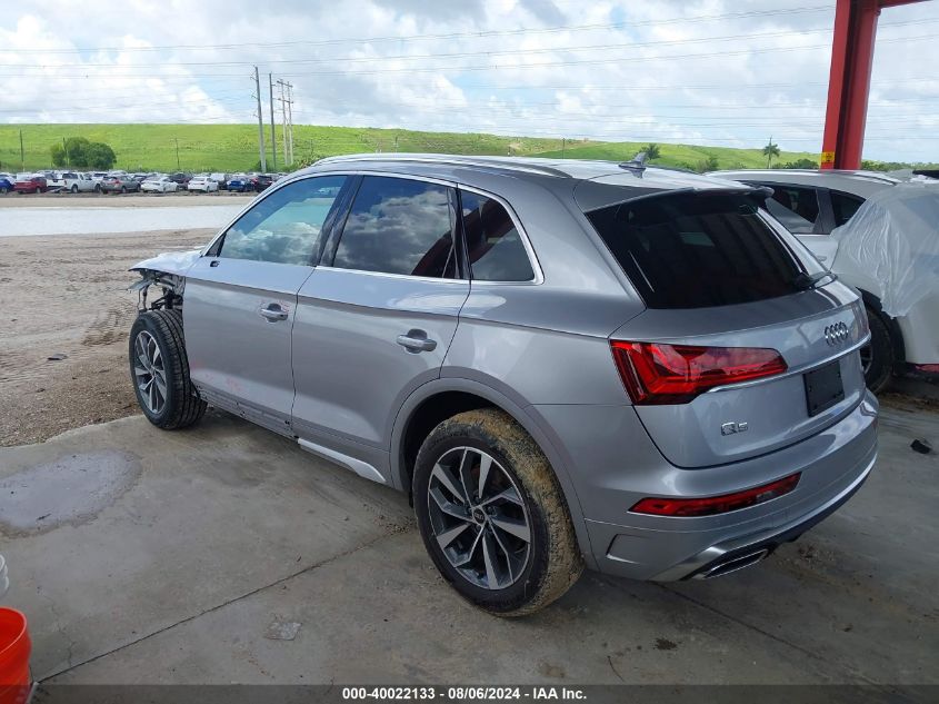 2022 Audi Q5 Premium Plus 45 Tfsi S Line Quattro S Tronic VIN: WA1EAAFY6N2076298 Lot: 40022133