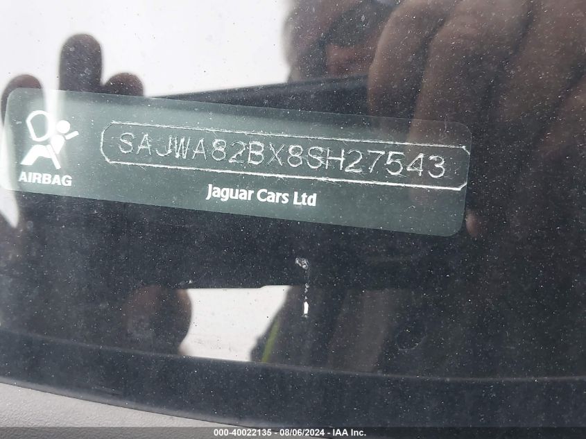 2008 Jaguar Xj Vanden Plas VIN: SAJWA82BX8SH27543 Lot: 40022135