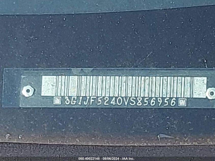 1997 Chevrolet Cavalier Ls VIN: 3G1JF5240VS856956 Lot: 40022148