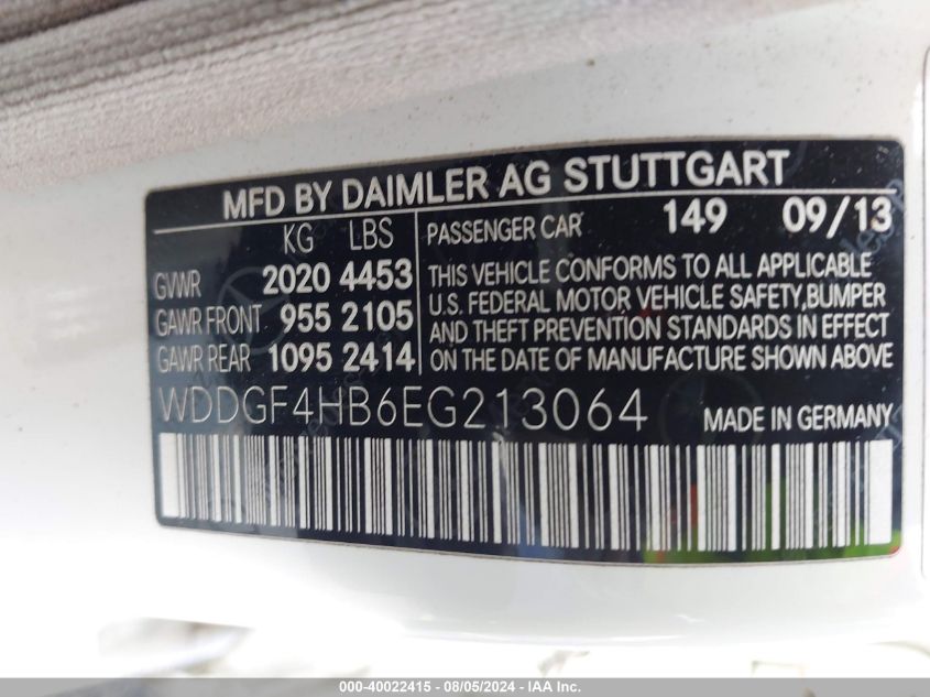 2014 MERCEDES-BENZ C 250 LUXURY/SPORT - WDDGF4HB6EG213064