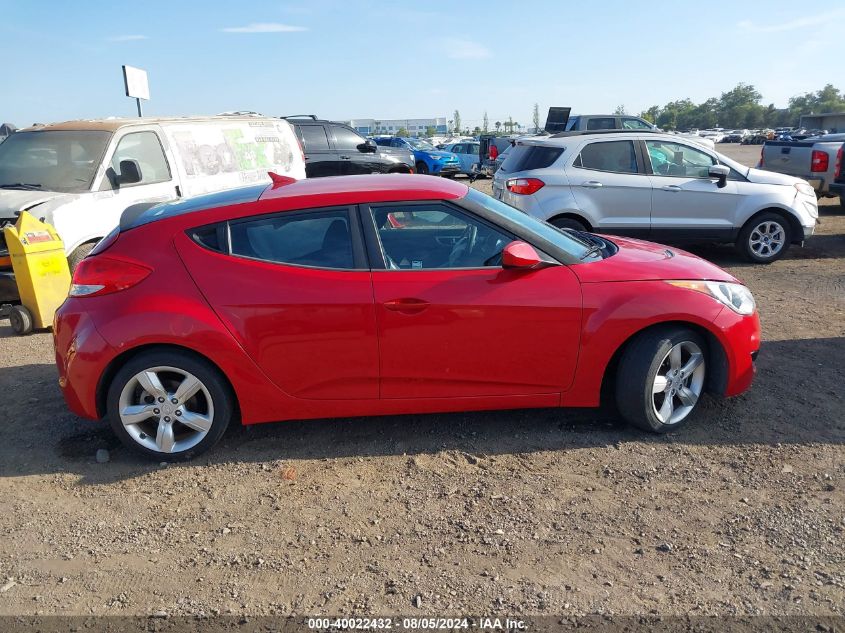 2014 Hyundai Veloster Base W/Black VIN: KMHTC6AD4EU209052 Lot: 40022432