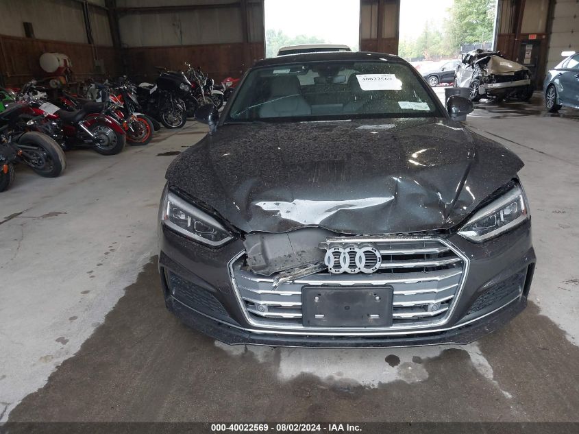 2018 Audi A5 2.0T Premium VIN: WAUENCF55JA090315 Lot: 40022569