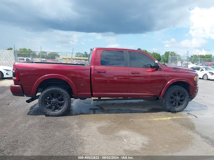 2021 Ram 2500 Limited 4X4 6'4 Box VIN: 3C6UR5SL2MG509611 Lot: 40022632