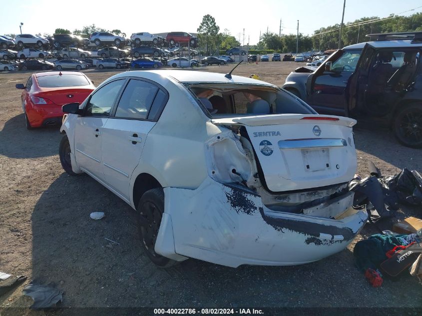 2012 Nissan Sentra 2.0/2.0S/Sr/2.0Sl VIN: 3N1AB6AP2CL614328 Lot: 40022786