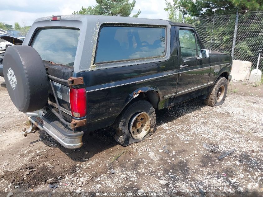 1996 Ford Bronco U100 VIN: 1FMEU15H3TLB78952 Lot: 40022868