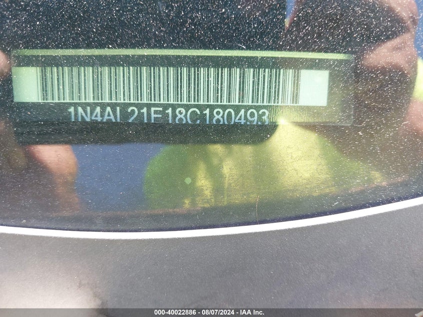 2008 Nissan Altima 2.5 S VIN: 1N4AL21E18C180493 Lot: 40022886