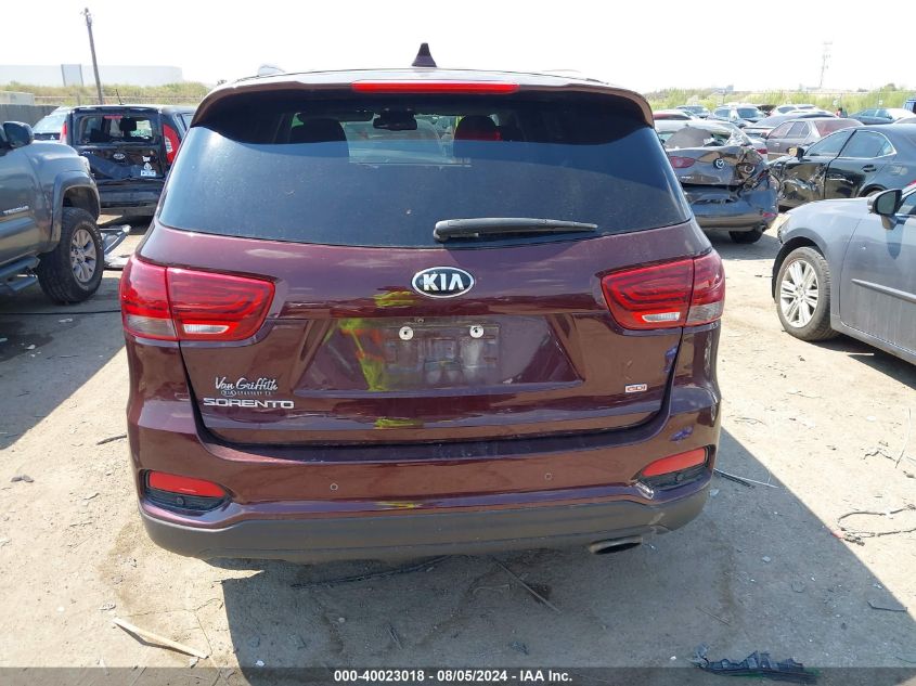 2019 Kia Sorento 2.4L Lx VIN: 5XYPG4A34KG439855 Lot: 40023018