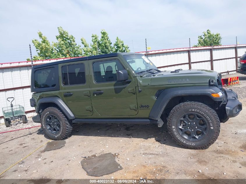 2023 Jeep Wrangler 4-Door Willys 4X4 VIN: 1C4HJXDN8PW695785 Lot: 40023132