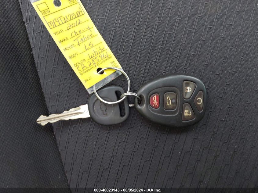 2012 Chevrolet Tahoe Ls VIN: 1GNSKAE08CR285961 Lot: 40023143