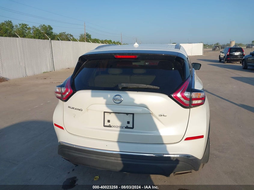 2015 Nissan Murano S/Sl/Sv/Platinum VIN: 5N1AZ2MG6FN248600 Lot: 40023258