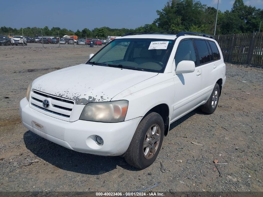 2006 Toyota Highlander V6 VIN: JTEEP21A260149745 Lot: 40023406