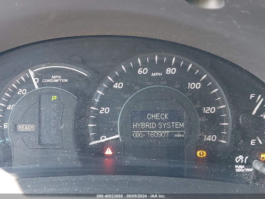 2007 Toyota Camry Hybrid Hybrid VIN: 4T1BB46K97U026730 Lot: 40023885