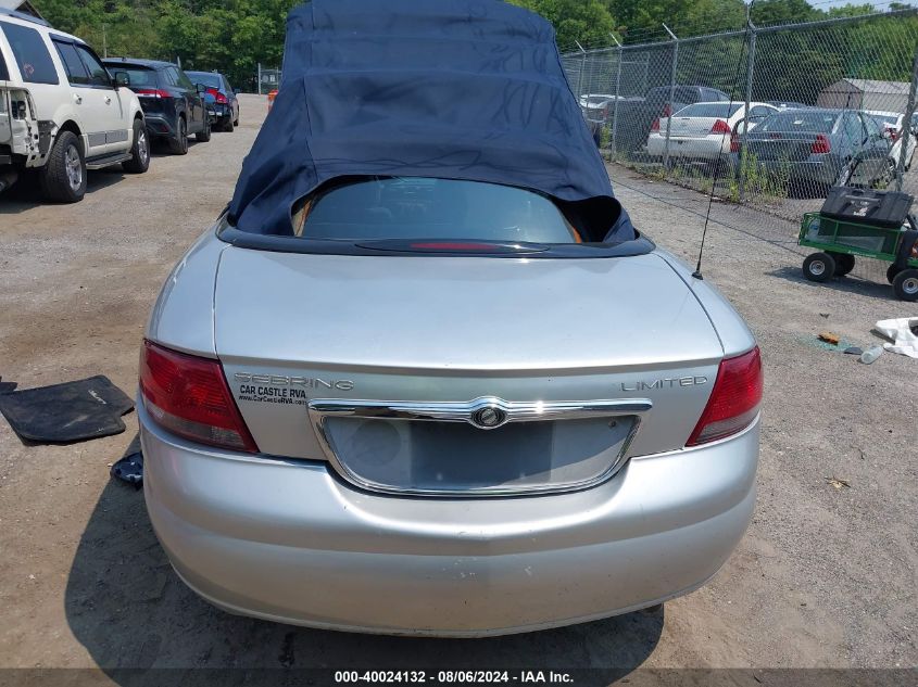 2002 Chrysler Sebring Limited VIN: 1C3EL65R52N352699 Lot: 40024132