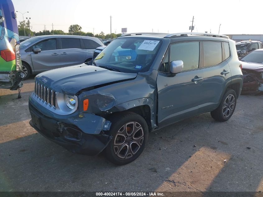 2017 Jeep Renegade Limited VIN: ZACCJBDB8HPF84686 Lot: 40024174