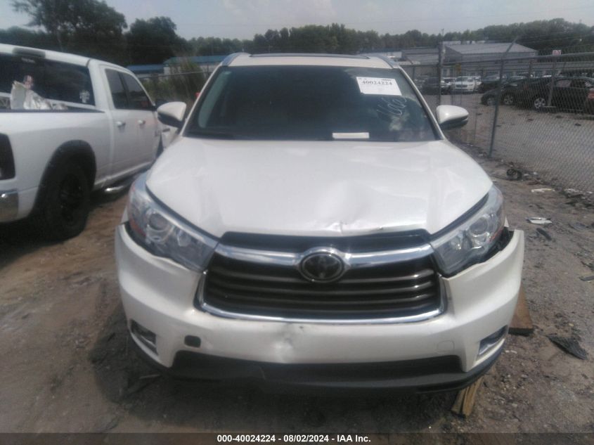 2014 TOYOTA HIGHLANDER LIMITED PLATINUM V6 - 5TDYKRFH1ES012368