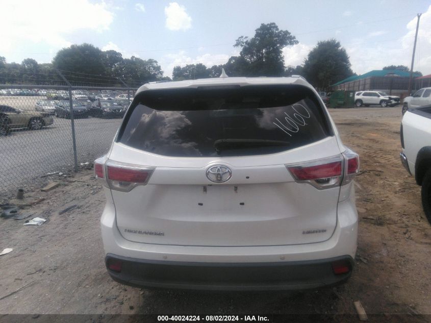 2014 Toyota Highlander Limited Platinum V6 VIN: 5TDYKRFH1ES012368 Lot: 40024224