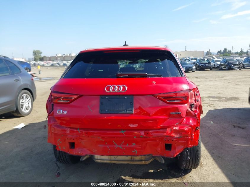 2022 Audi Q3 Premium 45 Tfsi S Line Quattro Tiptronic VIN: WA1DECF36N1147568 Lot: 40024330