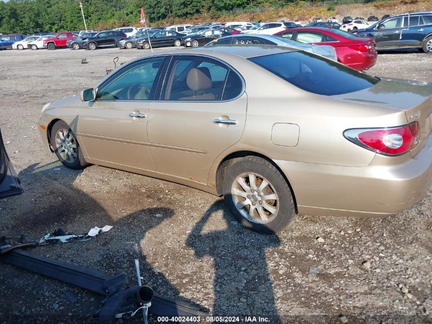 2003 Lexus Es 300 VIN: JTHBF30G130128109 Lot: 40024403