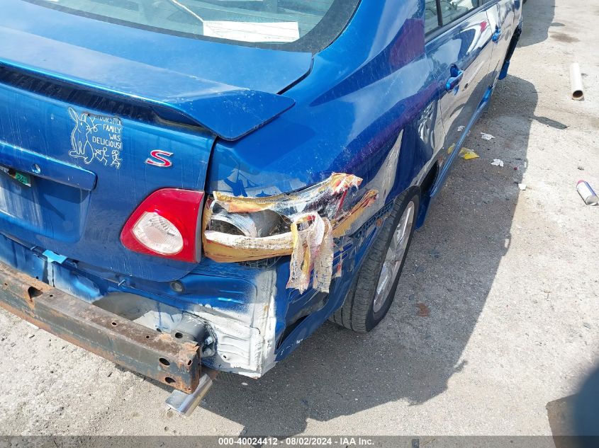 2009 Toyota Corolla S/Le/Xle VIN: 2T1BU40E59C038598 Lot: 40024412