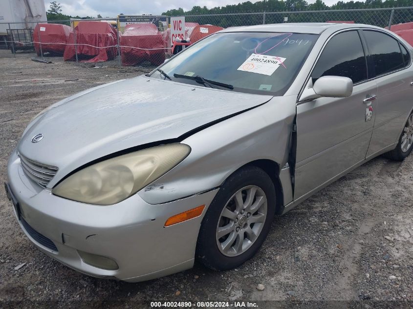 2004 Lexus Es 330 VIN: JTHBA30G840019047 Lot: 40024890