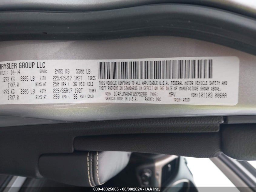 2015 JEEP CHEROKEE SPORT - 1C4PJMAB4FW575288