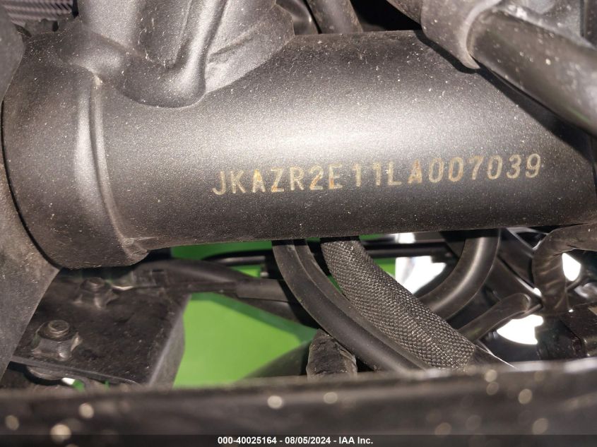 2020 Kawasaki Zr900 VIN: JKAZR2E11LA007039 Lot: 40025164